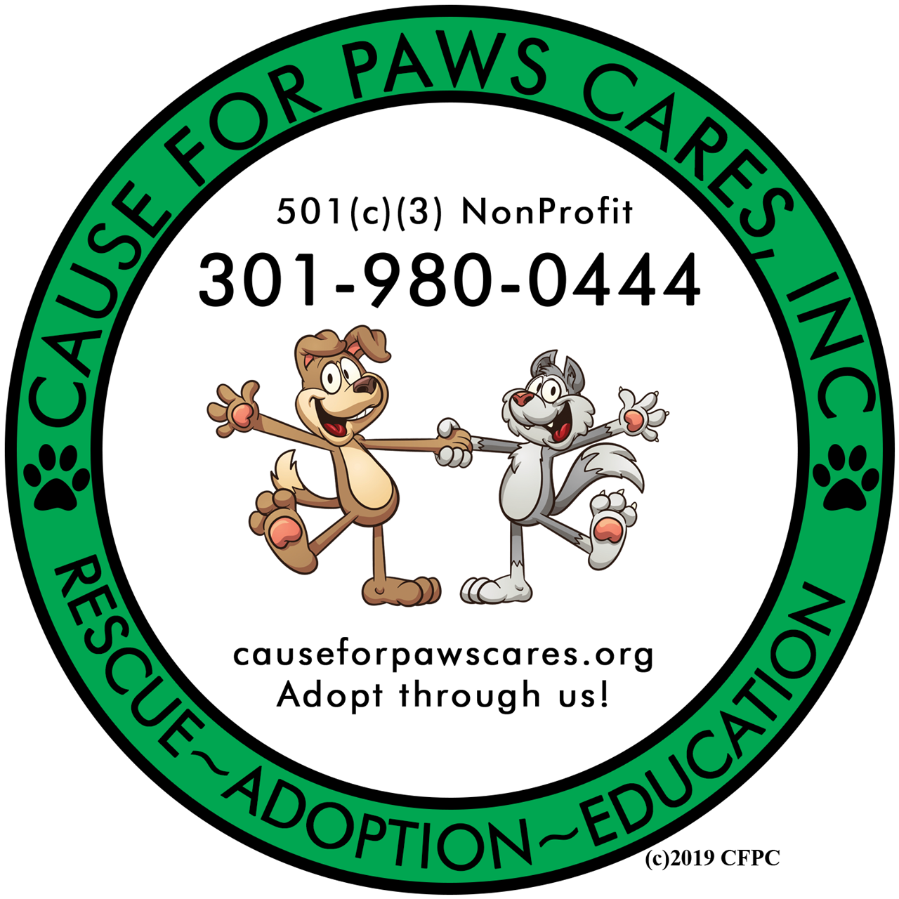 Home to Cause for Paws Cares We Are All About the Animals1280 x 1280